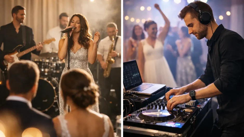 Formație live versus DJ la nuntă: ce alegi?